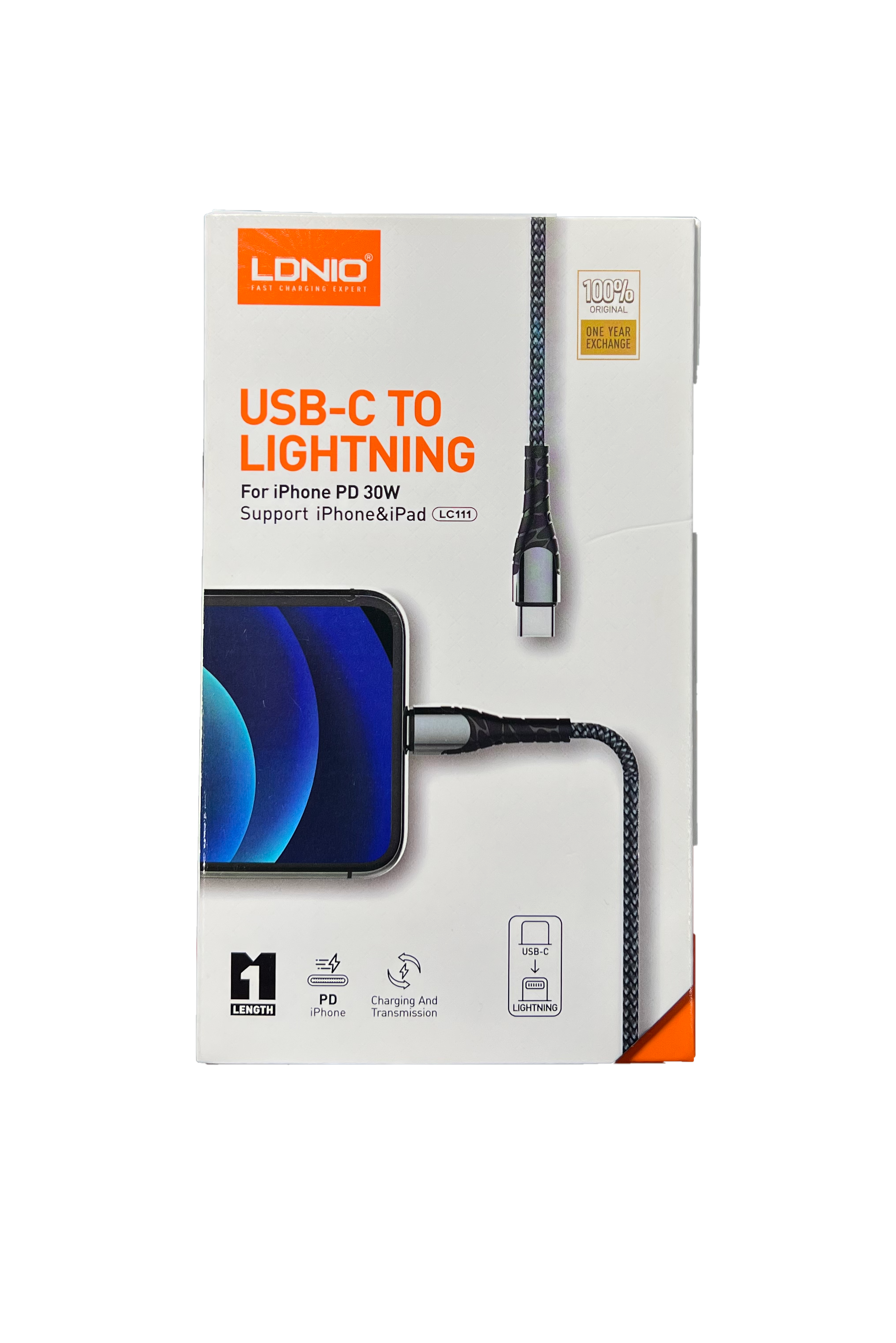 Cable LDNIO USB-C a Ligthning