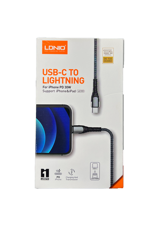 Cable LDNIO USB-C a Ligthning