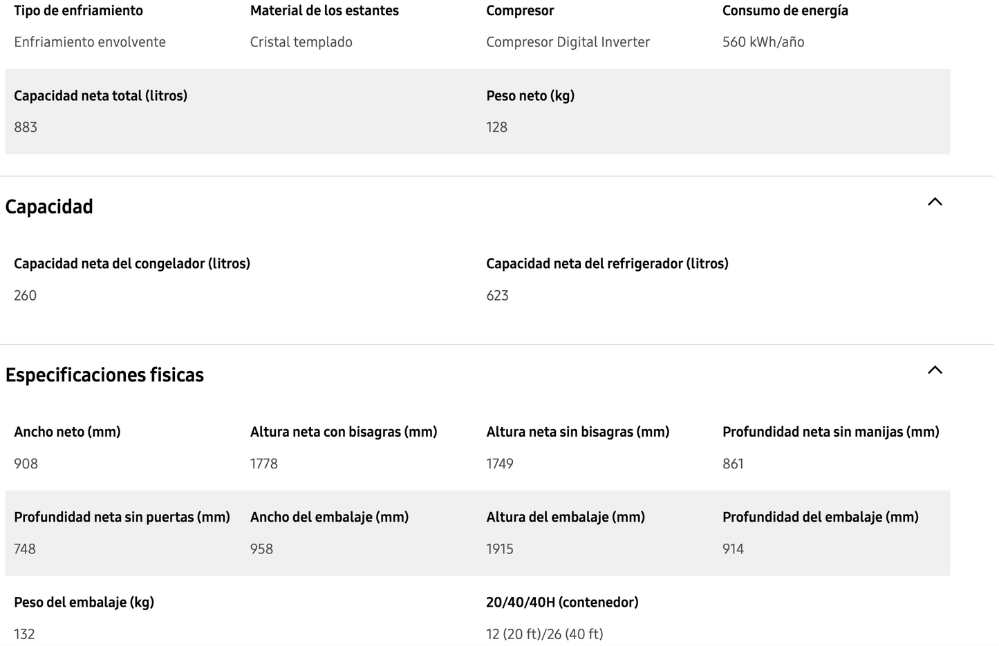 Refrigeradores RF6500C de puerta francesa con 3 puertas, gran capacidad y tecnología SpaceMax