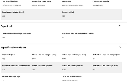 Refrigeradores RF6500C de puerta francesa con 3 puertas, gran capacidad y tecnología SpaceMax