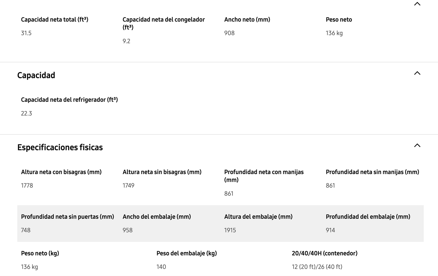 Refrigerador French Door con SpaceMax 31 cúbicos