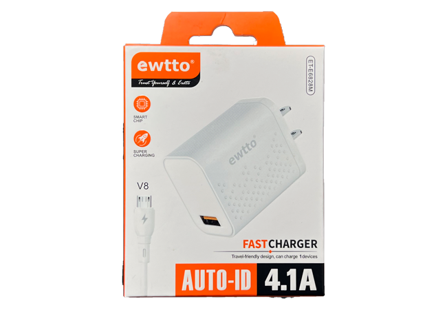 Cargador ewtto AUTO-ID 4.1A Fast Charger - Micro USB