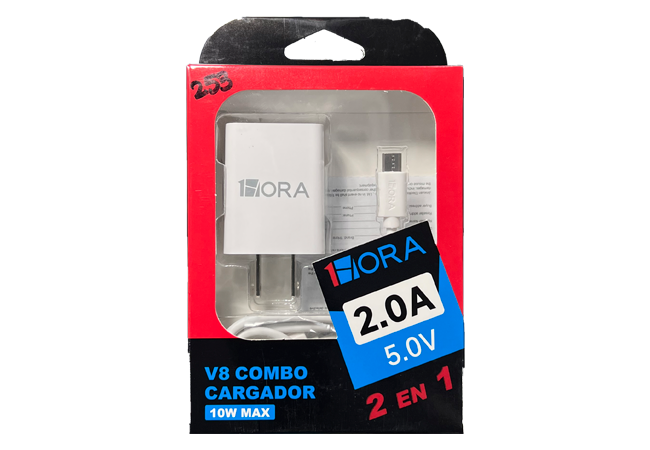 Cargador Combo V8 10W Max - 1HORA