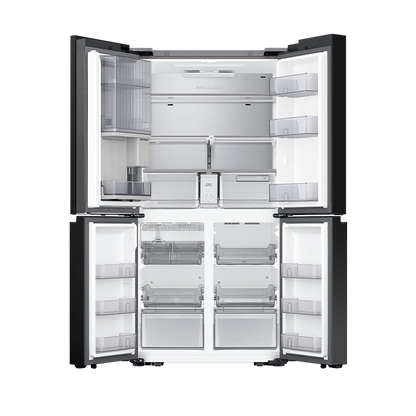 Refrigerador Bespoke 23 Pies, con Beverage Zone™ y puerta de apertura automática en vidrio blanco