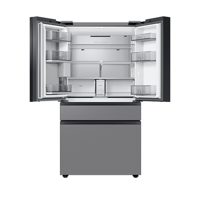 Refrigerador Bespoke AI French Door 29 Pies 4 puertas con centro de bebidas