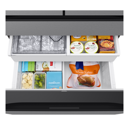 Refrigerador Bespoke AI French Door 29 Pies 4 puertas con centro de bebidas