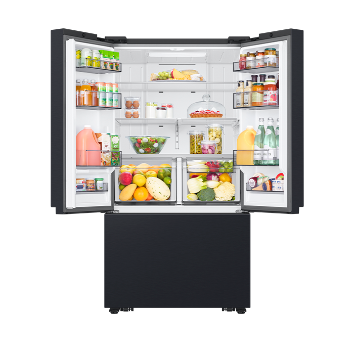 Refrigeradores RF6500C de puerta francesa con 3 puertas, gran capacidad y tecnología SpaceMax
