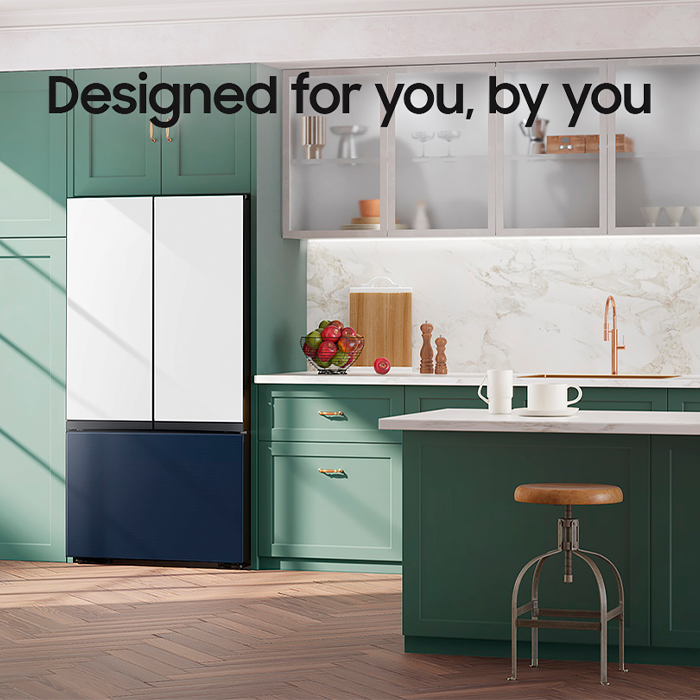 Refrigerador Bespoke 24' cúbicos con Fabricador Dual de hielo