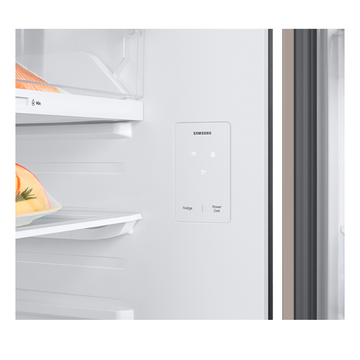 Refrigerador Top Mount Bespoke con AI Energy Mode 18' cúbicos. Wifi